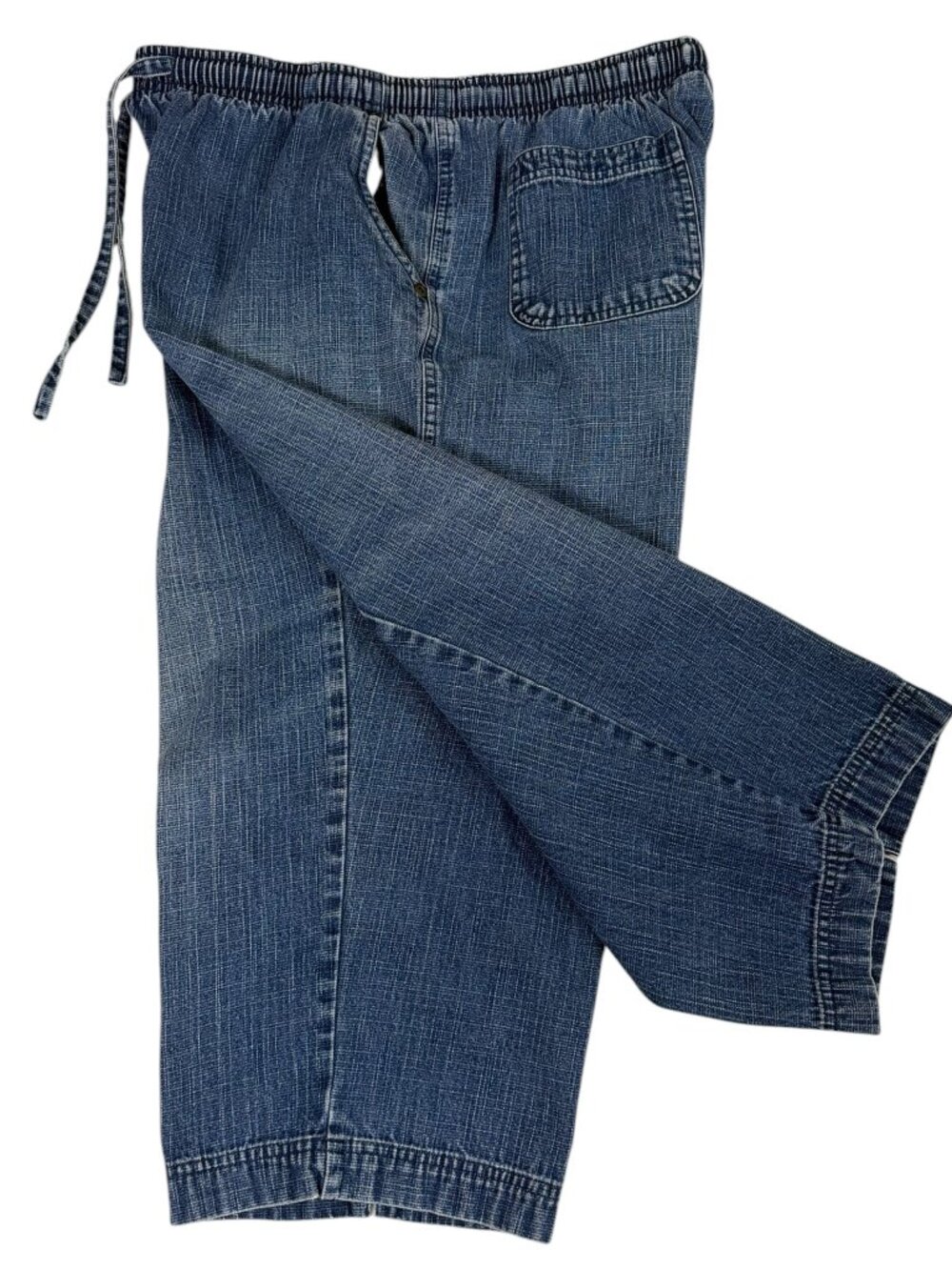 Studio Works Denim Cropped Jeans Women's 12P cotton Elastic Waist